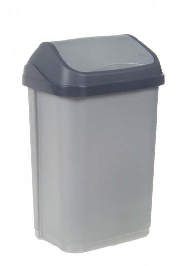 "Swing-Bin" Szemetes, 25 l, ezüst - UTOLSÓ 3 DB