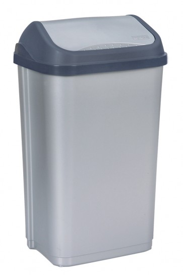 "Swing-Bin" Szemetes, 50 l, ezüst   UTOLSÓ 1 DB
