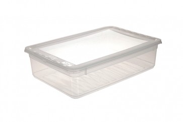 Basixx műanyag tároló doboz 11 l, átlátszó, 39x26,5x14 cm