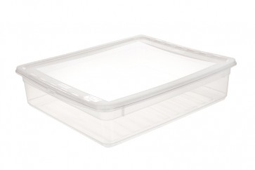 Basixx műanyag tároló doboz 9 l, átlátszó, 39x33,5x9 cm