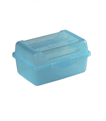 "Micro“ műanyag uzsidoboz, kék, 11x7,5x6 cm   UTOLSÓ 4 DB