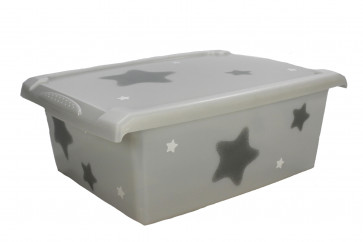 Fashion műanyag tároló doboz,“Star“, 39x29x14 cm