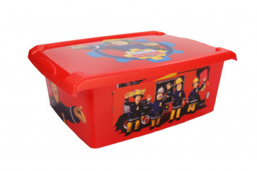 Fashion műanyag tároló doboz,“Fireman Sam“, 39x29x14 cm