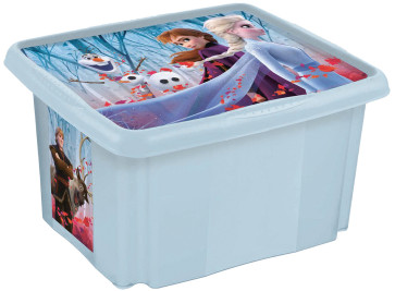 Műanyag doboz Frozen, 15 l, világoskék fedéllel, 38 x 28,5 x 20,5 cm