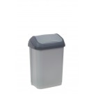 "Swing-Bin" Szemetes, 10 l, ezüst   UTOLSÓ 3 DB