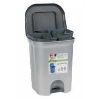 "Step&Close DUO" Szemetes, 2 x 11 l, ezüst   UTOLSÓ 8 DB