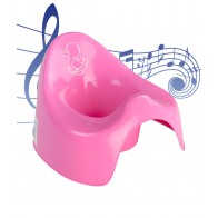 Zenélő bili, világos rózsaszín, kacsás, 27x29x23 cm - UTOLSÓ 8 DB
