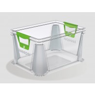 Eurobox műanyag tároló doboz, 20 L, átlátszó, 39x29x22 cm
