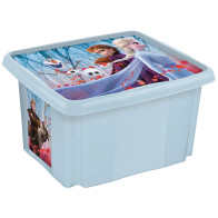 Műanyag doboz Frozen, 15 l, világoskék fedéllel, 38 x 28,5 x 20,5 cm   UTOLSÓ 2 DB