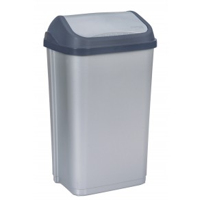 "Swing-Bin" Szemetes, 50 l, ezüst   UTOLSÓ 1 DB