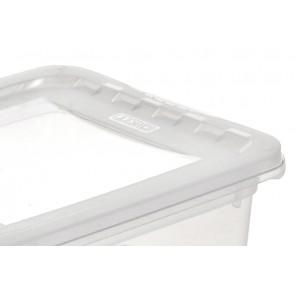 Basixx műanyag tároló doboz 1,7 l, átlátszó, 19,5x16,5x8,5 cm