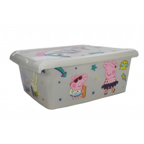 Fashion műanyag tároló doboz,“Peppa Pig“, 39x29x14 cm