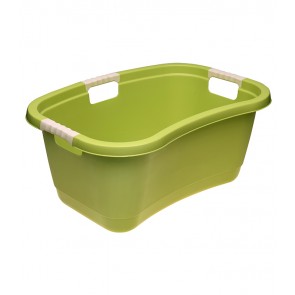 Ergonomikus ruháskosár puha fogantyúval, 49 L, zöld - UTOLSÓ 1 DB