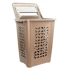 Magas ruháskosár, 60 l, szürke - UTOLSÓ 7 DB