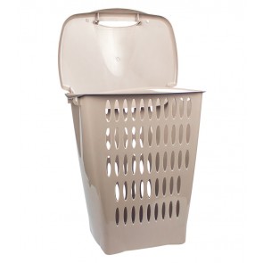 Magas ruháskosár, 45 l, szürke - UTOLSÓ 4 DB