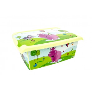 Fashion műanyag tároló doboz,“HIPPO“, 39x29x14 cm   UTOLSÓ 1 DB