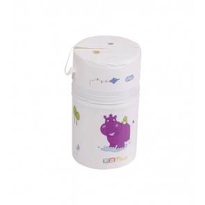 Hőtárolós cumisüveg tartó, fehér, "Hippo", 21xø10 cm - UTOLSÓ 6 DB