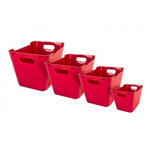 Loft műanyag tároló doboz 6 L, sötétpiros, 29,5x19x15 cm UTOLSÓ 2 DB