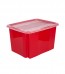 Colours műanyag tároló doboz fedéllel 30L, piros, 45x35x27 cm - UTOLSÓ 7 DB