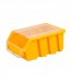 Alkatrésztároló doboz fedéllel, kicsi, sárga, 16x11,6x7,5 cm - UTOLSÓ 3 DB